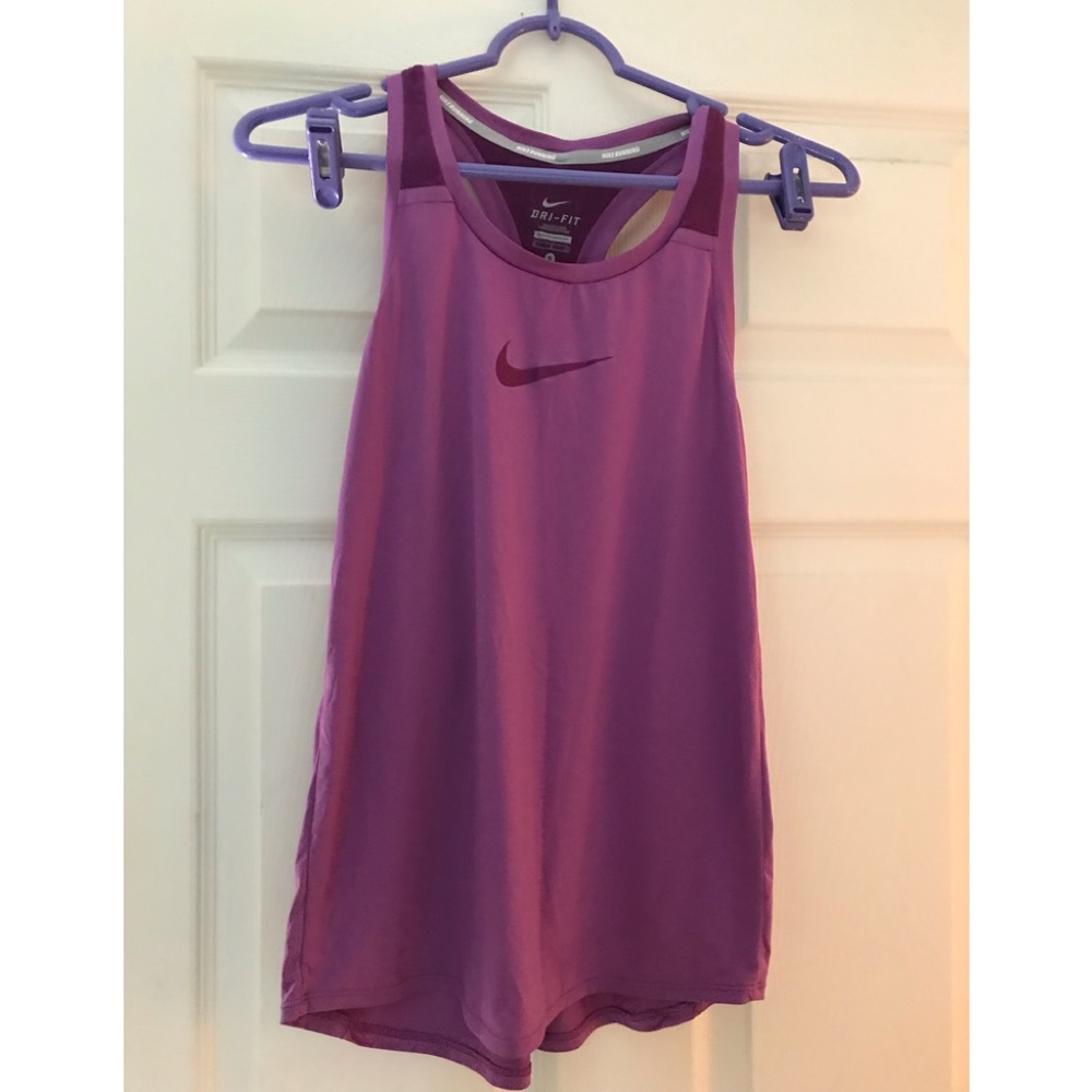 Purple Nike dry fit running top